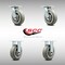 Service Caster 6 Inch SS Thermoplastic Rubber Caster Set with Roller Bearing 2 Swivel 2 Rigid SCC-SS30S620-TPRRF-2-R-2 - alternate 4